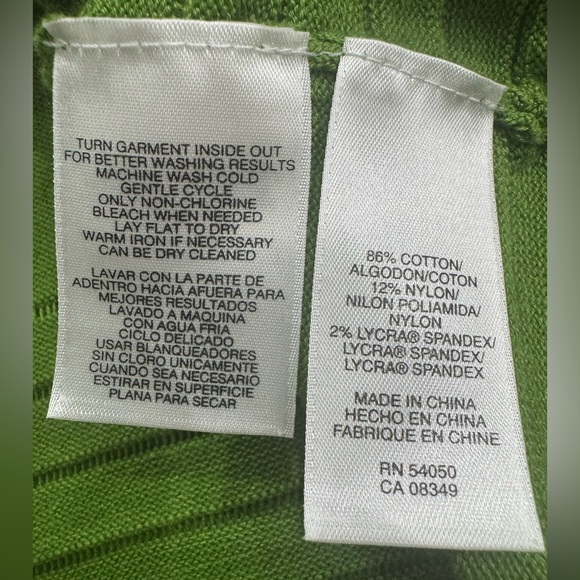 Jones New York Signature Green Button-Front Knit Jacket / Top – Size S - Picture 8 of 10